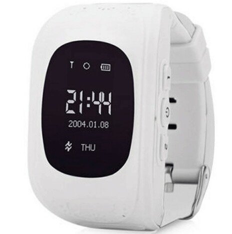 Ceas Smartwatch copii GPS Tracker iUni Q50, Telefon incorporat, Apel SOS, Alb