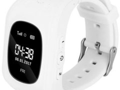 Ceas Smartwatch copii GPS Tracker iUni Q50, Telefon incorporat, Apel SOS, Alb